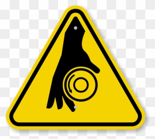 Iso Rotating Shaft Warning Sign Symbol - Warning Rotating Clipart