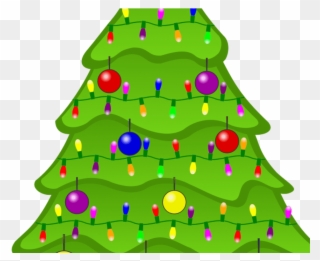 Decorate Clipart Toy - Decorated Christmas Tree Animated - Png Download