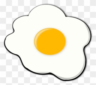 Fried Egg Clipart - Sunny Side Up Vector - Png Download
