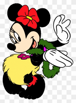 Hula Minnie Mouse - Hawaiian Minnie Mouse Png Clipart