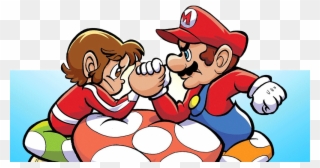 And The Smash Brothers Franchise Would Become An Arm-wrestling - Alex Kidd Vs Super Mario Clipart