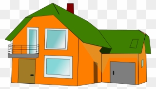 Balcony Clipart House Balcony - House Clipart With Garage - Png Download