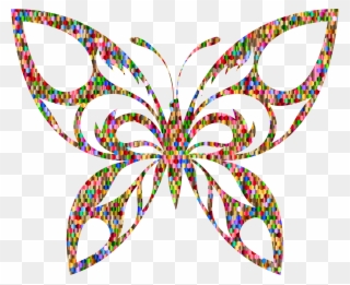 Butterfly Tribal Art Clipart