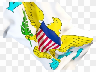 Waving Flag Closeup - Virgin Islands Flag Clipart