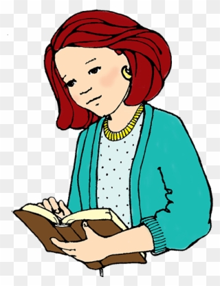 Earn Free Books For Your School By Reviewing Our Books - Woman Reading A Book Clipart - Png Download