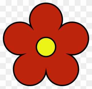 Outside Red Inside Yellow Flower Png Clipart - Cute Clipart Yellow Flower Transparent Png