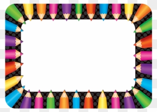 Tcr5513 Colored Pencils Name Tags/labels Image - Name Tags For Grade 4 Clipart