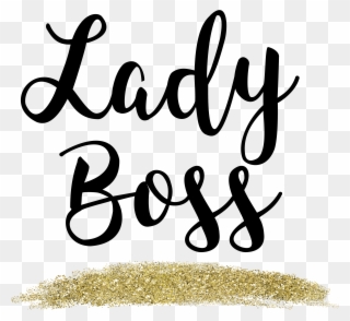 Lady Boss Gold Glitter Web Flair Graphic - Free Boss Lady Svg Clipart