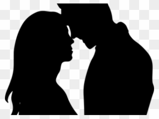Kissing Clipart Guy Girl - Silhouette Of A Couple Png Transparent Png
