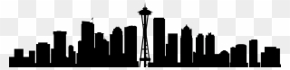 Seattle Skyline Silhouette Png - Seattle Cityscape Skyline Sticker Clipart
