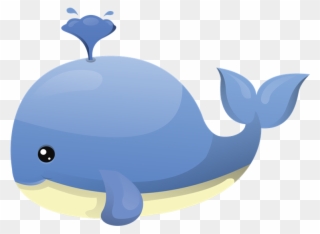 Sick Clipart Whale - Cute Baby Whale Cartoon - Png Download