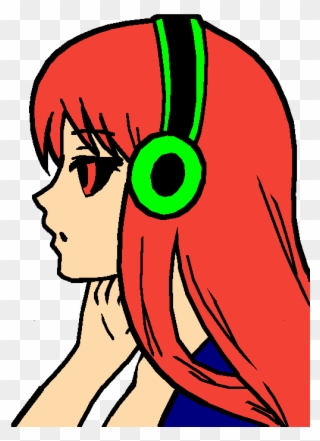 Red Head Demon - Jacksepticeye Art As A Girl Clipart