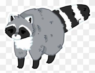 Fat Raccoon Fursona By Raikukitti - Raccoon Black And White Fursona Clipart