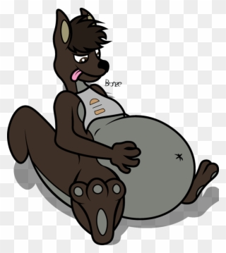 Drawing Kangaroo Fat - Big Fat Animal Tummy Cartoon Clipart