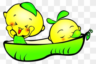 Cartoon Soybean Clip Art Cute Baby Transprent - Bean Soybean Cartoon - Png Download