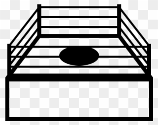 Boxing Ring Rubber Stamp - Wrestling Ring Clipart