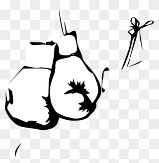 Boxing Gloves Clipart Everlast Boxing - Boxing Gloves Black And White - Png Download