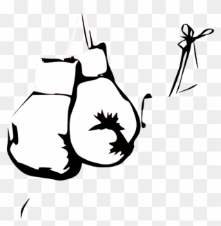 Boxing Gloves Clipart Everlast Boxing - Boxing Gloves Black And White - Png Download