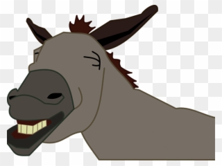 Gray Donkey Mascot Happy Pose Bring Stock Vector (Royalty Free) 417382354
