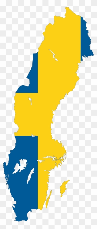 Clip Art Map - Sweden Flag And Country - Png Download