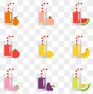 Fruit And Vegetable Juice Collection - Juice Flat Design Png Clipart