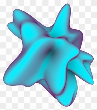 A Piece From “amorphous,” A Pack Of 3d Shapes On Transparent Clipart