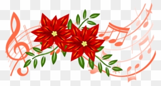 Christmas Flower And Music Offering Form - Transparent Background Musical Notes Clipart