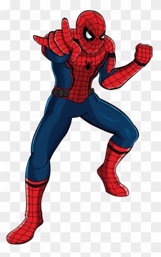 How To Draw A Spiderman Step By Easy Realistic - Spectacular Spider Man Civil War Clipart