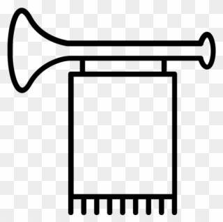 Medieval Trumpet Icon Clipart
