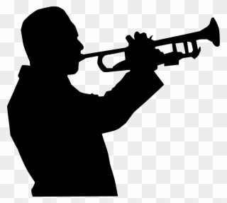 Picture Freeuse Download Angels Vector Trumpet Clip - Man Playing Trumpet Silhouette - Png Download