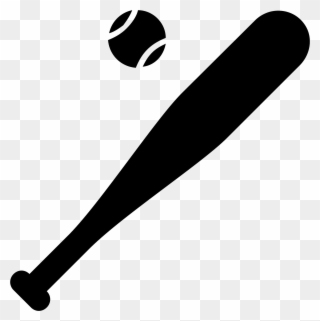 It's An Image Of A Baseball And Bat - Baseball Icon Clipart