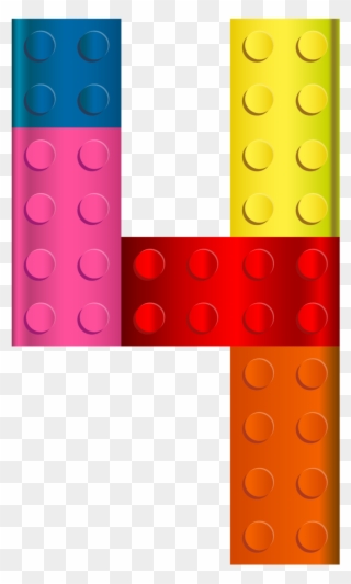 Lego Number Four Clip Art Image Wikiclipart - Numero 4 Lego - Png Download