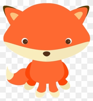 Baby Fox Transparent Image - Woodland Creatures Png Clipart
