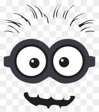 Eyes Black And White Minion Eye Clipart Black And White - Minions Silhouette - Png Download