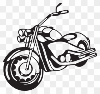Paper Black And White Picture Frame Pattern Sticky - Motor Bike Line Drawing Clipart