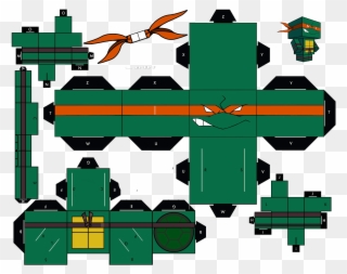 Template Papercraft Teenage Mutant Ninja Turtles - Cubeecraft Harry Potter Clipart