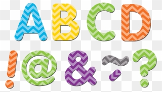 Tcr77187 Chevron Classic 2" Magnetic Letters Image - Teacher Created Res. Chevron 2" Magnetic Letters Clipart