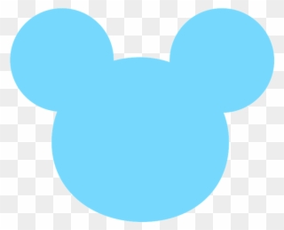 Mickey E Minnie - Baby Blue Mickey Head Clipart
