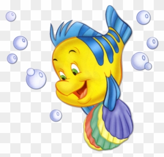 Ariel Flounder Sebastian Rapunzel Transprent Png - Flounder Little Mermaid Clipart Transparent Png