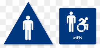 Clipart Bathroom Bathroom Wall - Mens Restroom Sign Triangle - Png Download