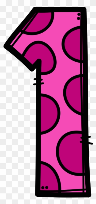 Double Pink Spot 1 - Numeros Png Preescolar Clipart