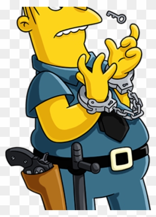 The Simpsons Clipart Police Officer - Simpsons Kearney Zzyzwicz Family - Png Download