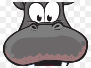 Hippopotamus Clipart Cartoon Zoo Animal - Cartoon Hippo Open Mouth - Png Download