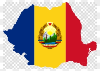Download Romania Map Flag Clipart Flag Of Romania National - Romania Flag Map Png Transparent Png