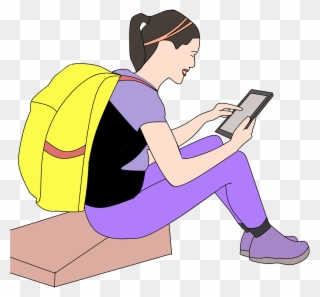 Middle School - Simulators - Girl Searching Clipart - Png Download