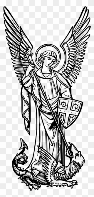 Graphic Free Library Archangel Drawing Female - St Michael The Archangel Clipart - Png Download