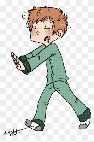 Why Do Some People Walk In Their Sleep - Sleep Walking Girl Cartoon Clipart