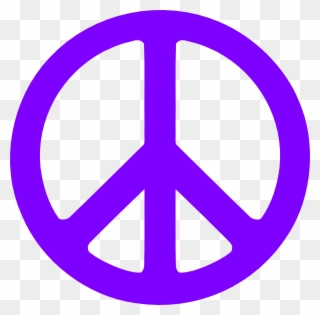 Download Free Printable Clipart And Coloring Pages - Purple Peace Sign - Png Download