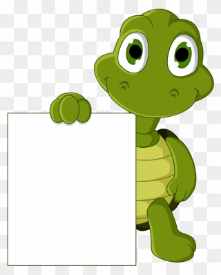 Clipart Turtle Border - Animals Name Tag - Png Download