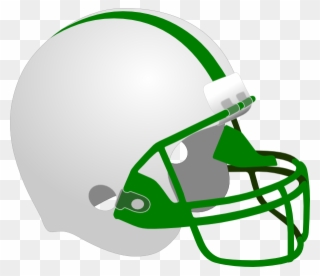 White And Green Football Helmet Clipart